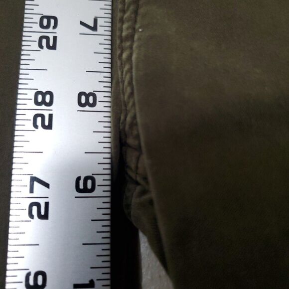 Zara Womara  The Cycler Pants in Dark Khaki Slim Fit Skinny Leg Mid-Rise Size 10 - Picture 11 of 16